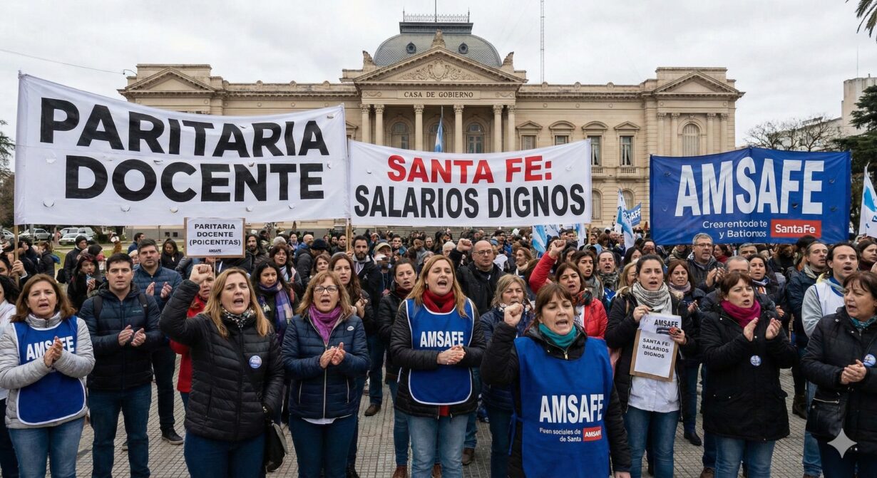 Paritaria Docente en Santa Fe.